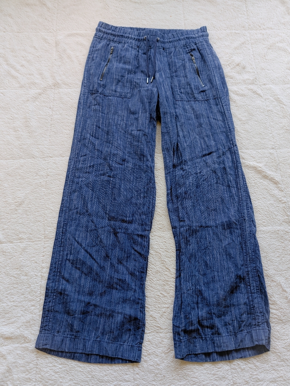Athleta Cabo Textured Wide Leg Linen Pants - Picture 2 of 5